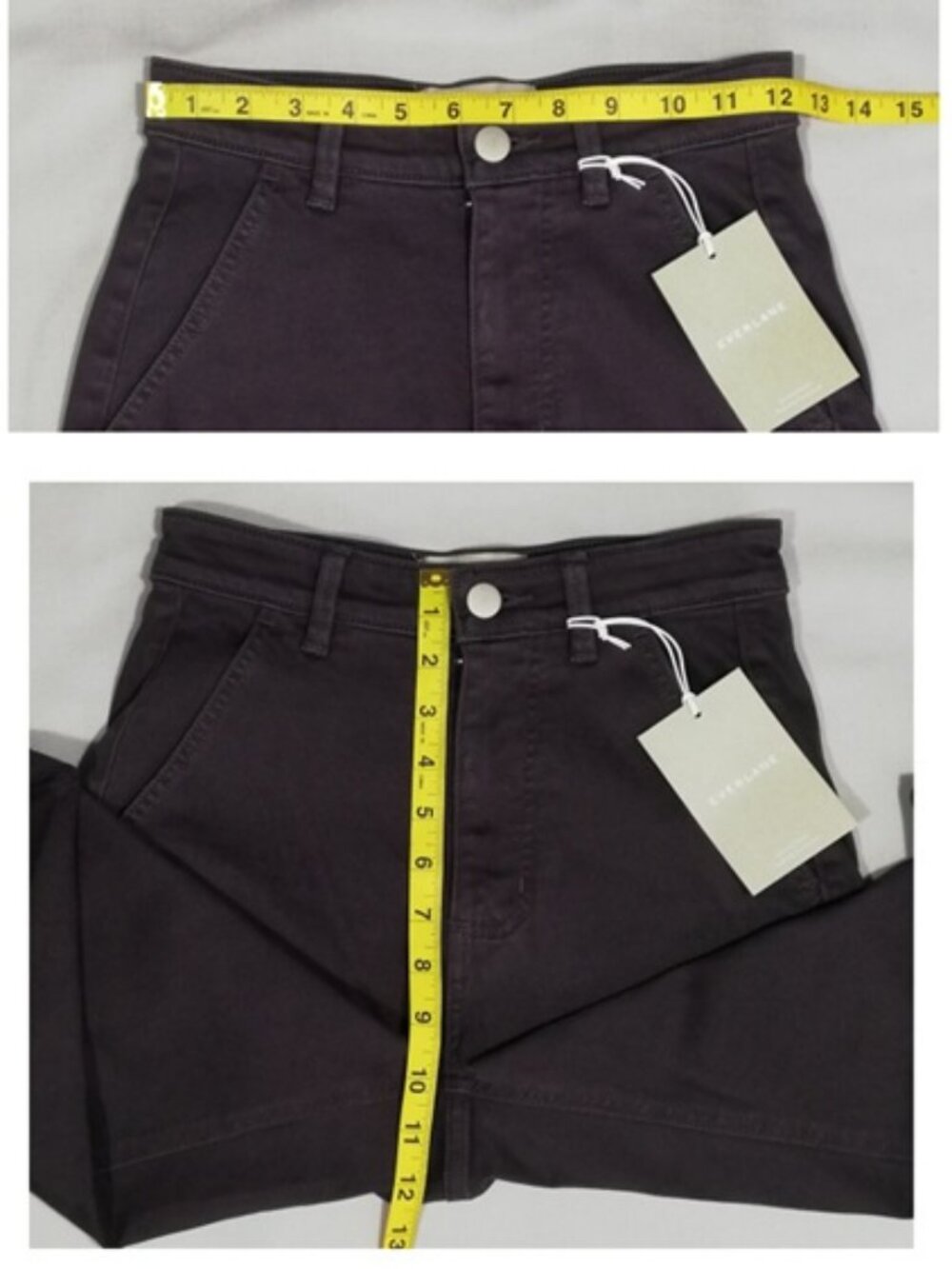Everlane Straight Leg Crop Pants Short NWT Size 00 - Picture 6 of 9